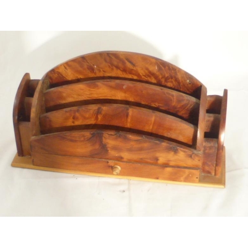 620 - Vintage Wooden Desk Tidy / Letter rack