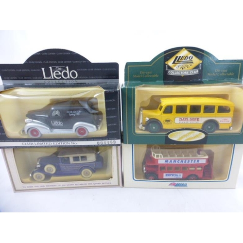 624 - Four Boxed Lledo Die-Cast Collectors Vehicles Including Manchester Bus