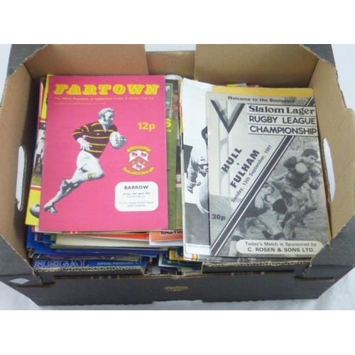 639 - Large Collection of Rugby League Programs from 1970s Onwards