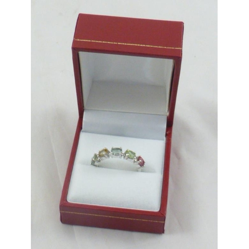 15 - Silver 925 Stoned Ring in Presentation box marked TGGC