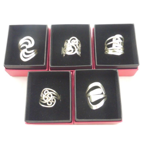 73 - Collection of Five Silver 925 Ladies Rings complete with Presentation Boxes