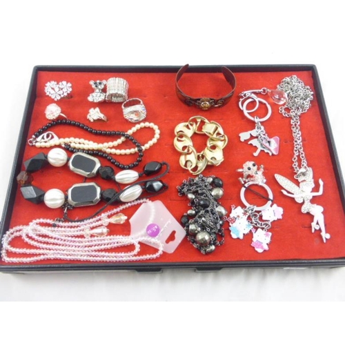 82 - Mixed Tray Including Costume Jewellery Rings, Bracelets, Bangles, Necklaces and More