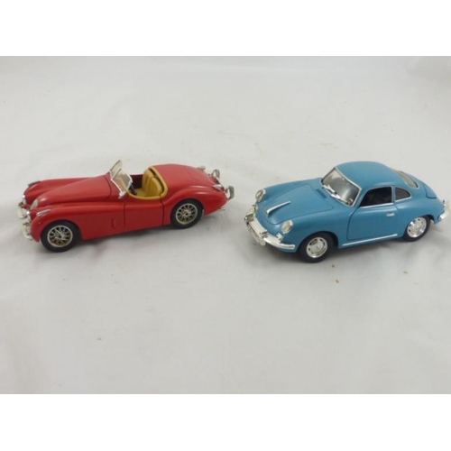 93 - Two 1-24 Scale Models including Burago Jaguar XK120 and Porsche