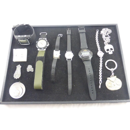 105 - Mixed Tray Including Seven Watches, and Selection of Jewellery