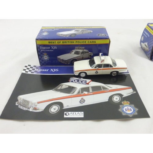 109 - Three Boxed Atlas Edition Best of British Police Collectors Cars complete with Booklets Including Va... 