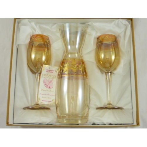 180 - Italian Designed Franco Wine Carafe and Glass Set (New in Box)