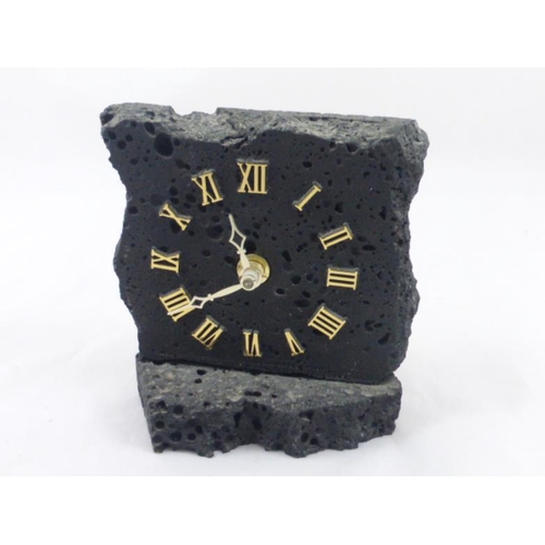 184 - Small Volcanic rock clock