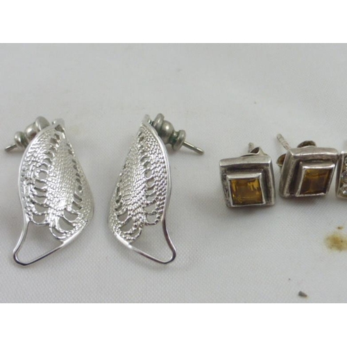 124 - Selection of Seven Silver 925 Earrings