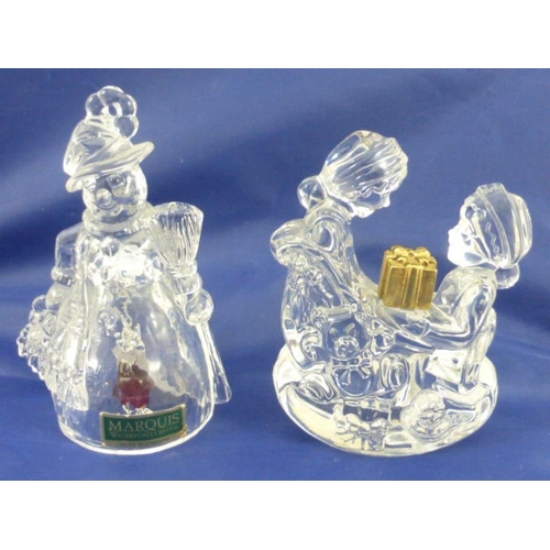 125 - Two Waterford Marquis Crystal Ornaments