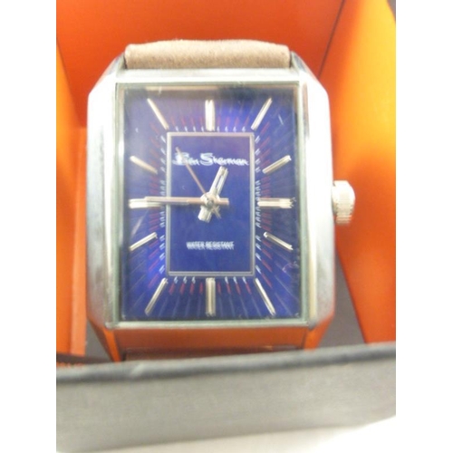 131 - Ben Sherman Watch complete with Leather Strap and Box