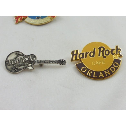 133 - Selection of Hard Rock Cafe and Planet Hollywood Pin Badges with Pair of Planet Hollywood Sunglasses... 