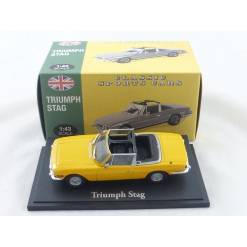 136 - Atlas editions classic sports cars Triumph Stag 1.43 scale