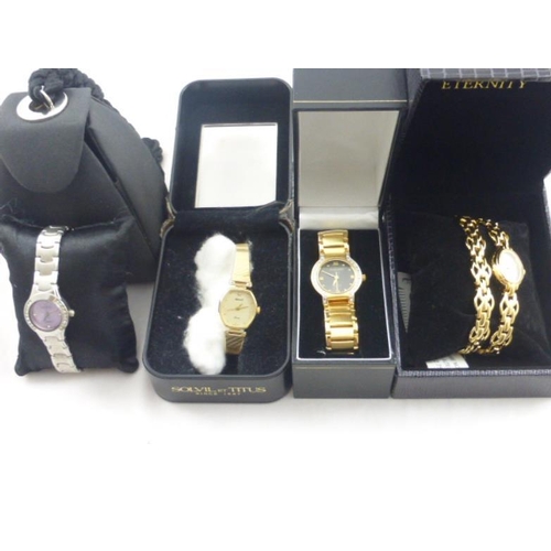 151 - Collection of Four Boxed Ladies Watches Including Jane Shilton, Ingersoll, Gianni Vecci and Eternity