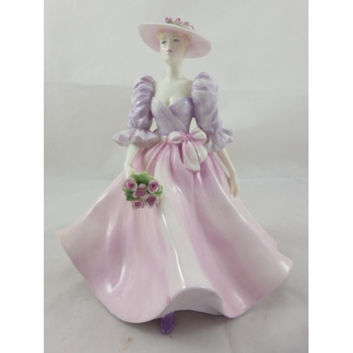 158 - Coalport Figurine pink lady