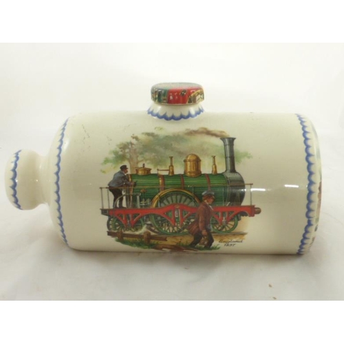 156 - Heron Cross pottery decorated water bottle