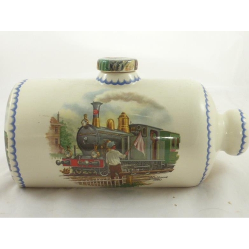 156 - Heron Cross pottery decorated water bottle