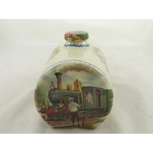 156 - Heron Cross pottery decorated water bottle