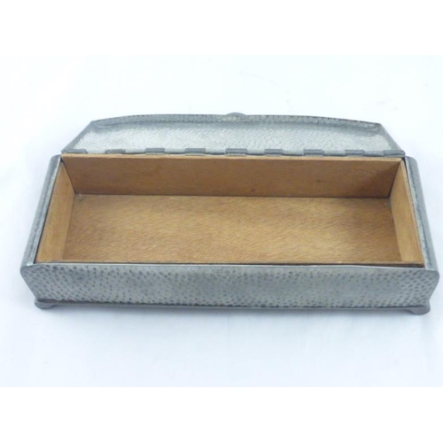 292 - Pewter Hammered Arts and Crafts Cigarette Box