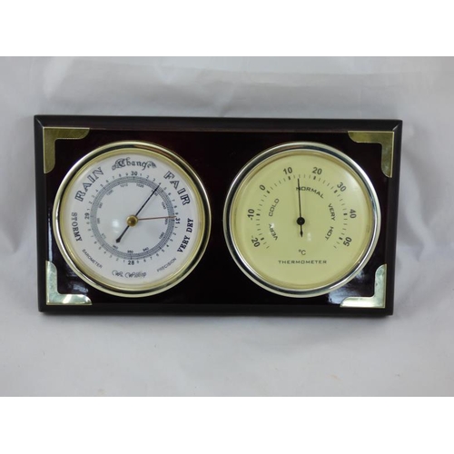 303 - Wall mounted Barometer and thermometer