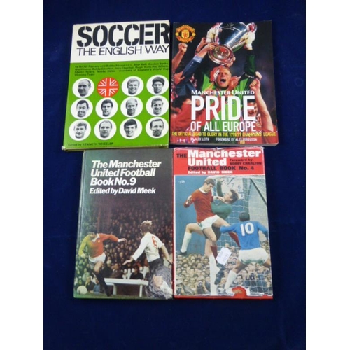 665 - Collection of Four Vintage Football Books Including The Manchester United  Football Book