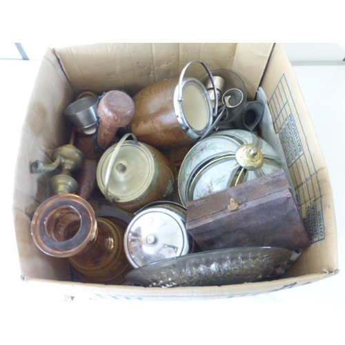 400 - Mixed Lot Including Wooden Biscuit Barrels, Cocktail Shaker and Lots More