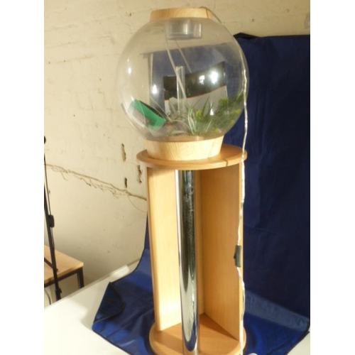 415 - A Globe Aquarium and matching stand and accessories