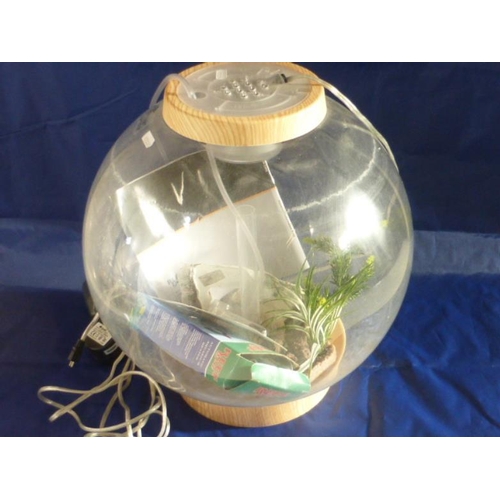 415 - A Globe Aquarium and matching stand and accessories