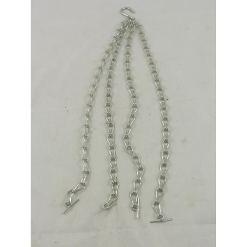 452 - Collection of 25 Plated Hanging Basket Chains