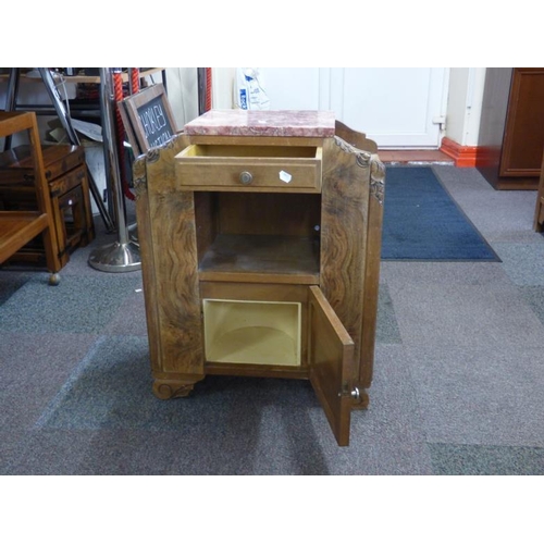 483 - 18th Century Walnut marble topped Wash stand/ jewelery stand