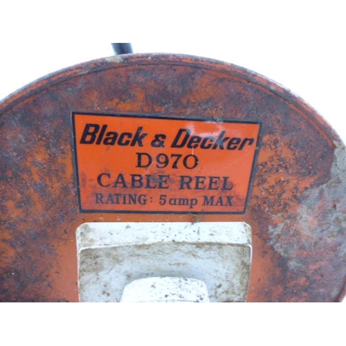 581 - Vintage Black and Decker Cable Reel for Garden use only