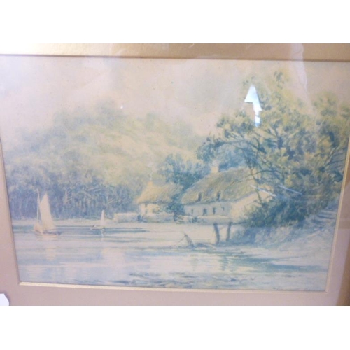 588 - Pair of Gilt Framed and Glazed Vintage Prints Depicting Country Scences