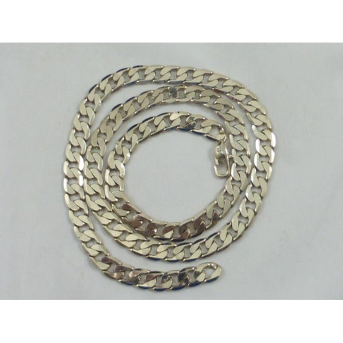 93 - Heavy Gold Plated Curb Link Chain Marked 9ct and 375 (60cm Long)