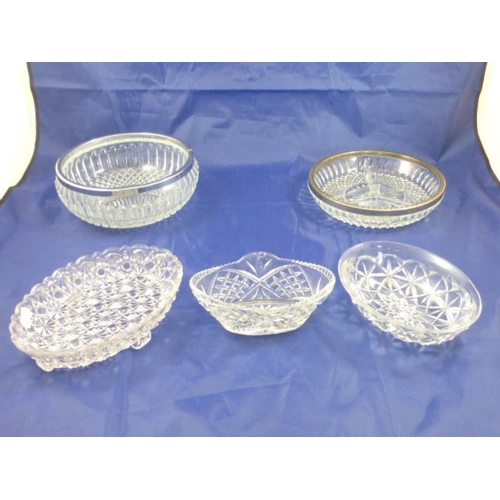 116 - Collection of Glass bowls and dishes to include Edinburgh crystal, Bells Whisky Decanter and other c... 