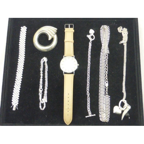 136 - Mixed Tray Including Silver, Jewellery, Watch and Lots More