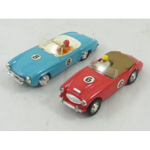 145 - Two Vintage Scalextric Racing Car Including Austin Healey and Mercedes