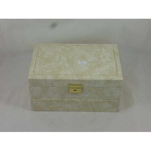 180 - Lined and mirrored jewelry box