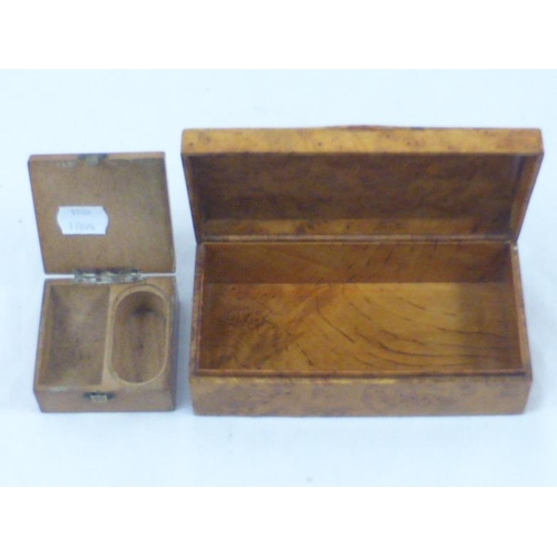 197 - Veneered wooden box and Sponge and stamp box