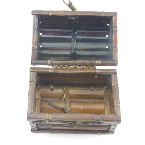 199 - Bamboo jewellery chest