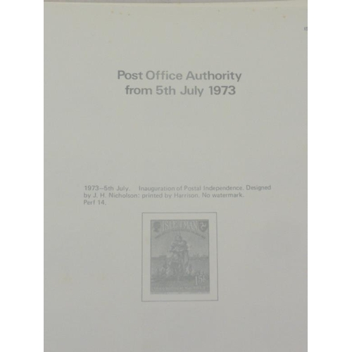 256 - Isle of Man One Country Stamp Album containing a wid Range of used Stamps Dating From 5th July 1973