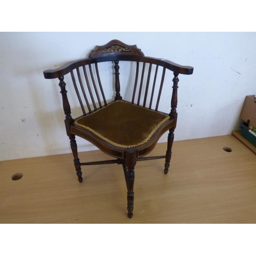 263 - Edwardian Inlaid Corner Chair