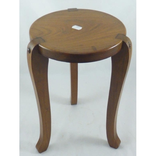 273 - Edwardian Sabre Legged Circular stool (29cm High x 25cm)