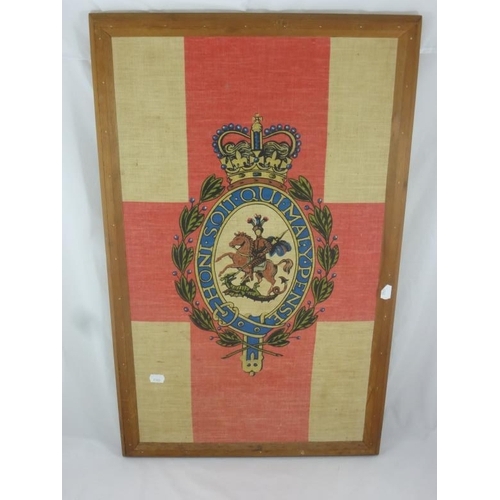 288 - Honi soit qui mal y pense Framed Flag portion. Motto for the Chivalric Order of the Garter