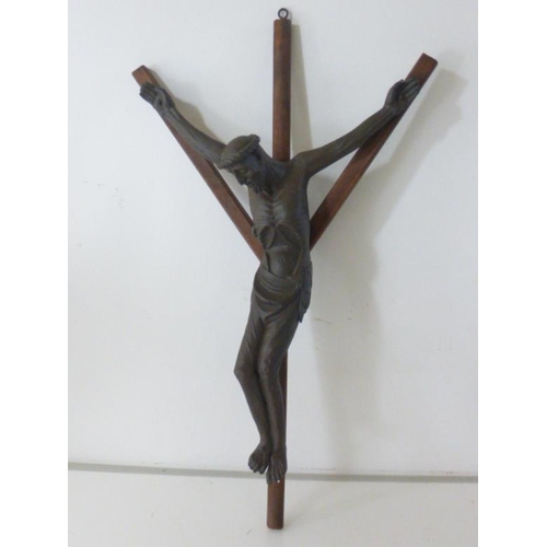 289 - Large Wooden Crucifix (71cm Tall)