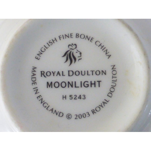 313 - Royal Doulton Dinner set to includes plates, cups and saucers, entitled Moonlight H5243