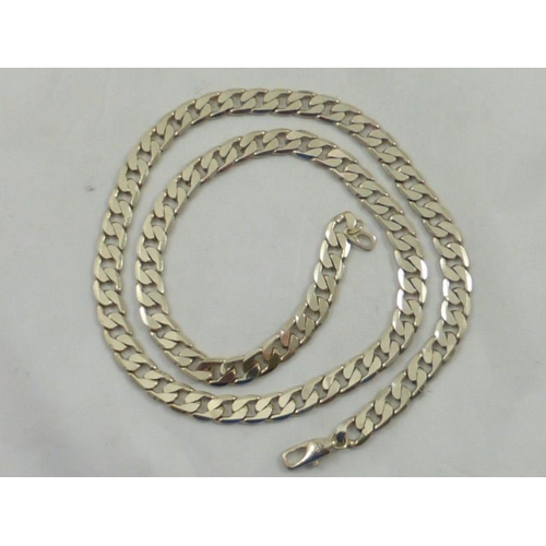 107 - Heavy Curb Link Gold Plated Chain marked 9ct and 375 (61cm Long)