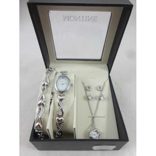 139 - New Montine Gift Set Including watch, Bacelet, Necklace and earrings