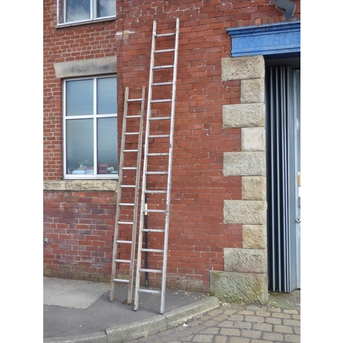 655 - Two ladders to include Aluminium and wood