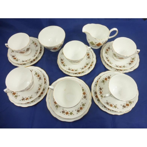 284 - Twenty Piece Colclough Tea Set complete with Sugar Bowl and Milk Jug