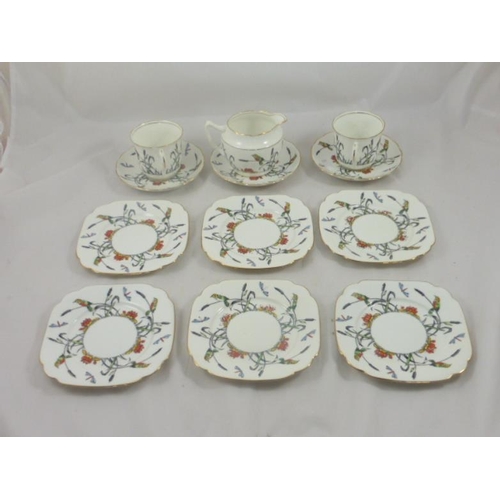 308 - Twelve Pieces of Standard China Fine Porcelain Tea Set circa 1920