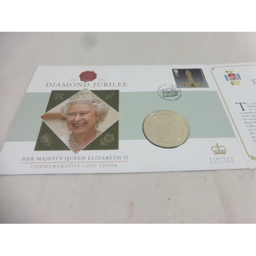 110 - Limited Edition Diamond Jubilee Commemorative Coin Cover complete with Certificate